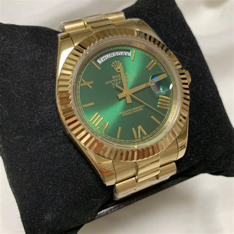 rolex gold zifferblatt grün|Rolex Zifferblätter .